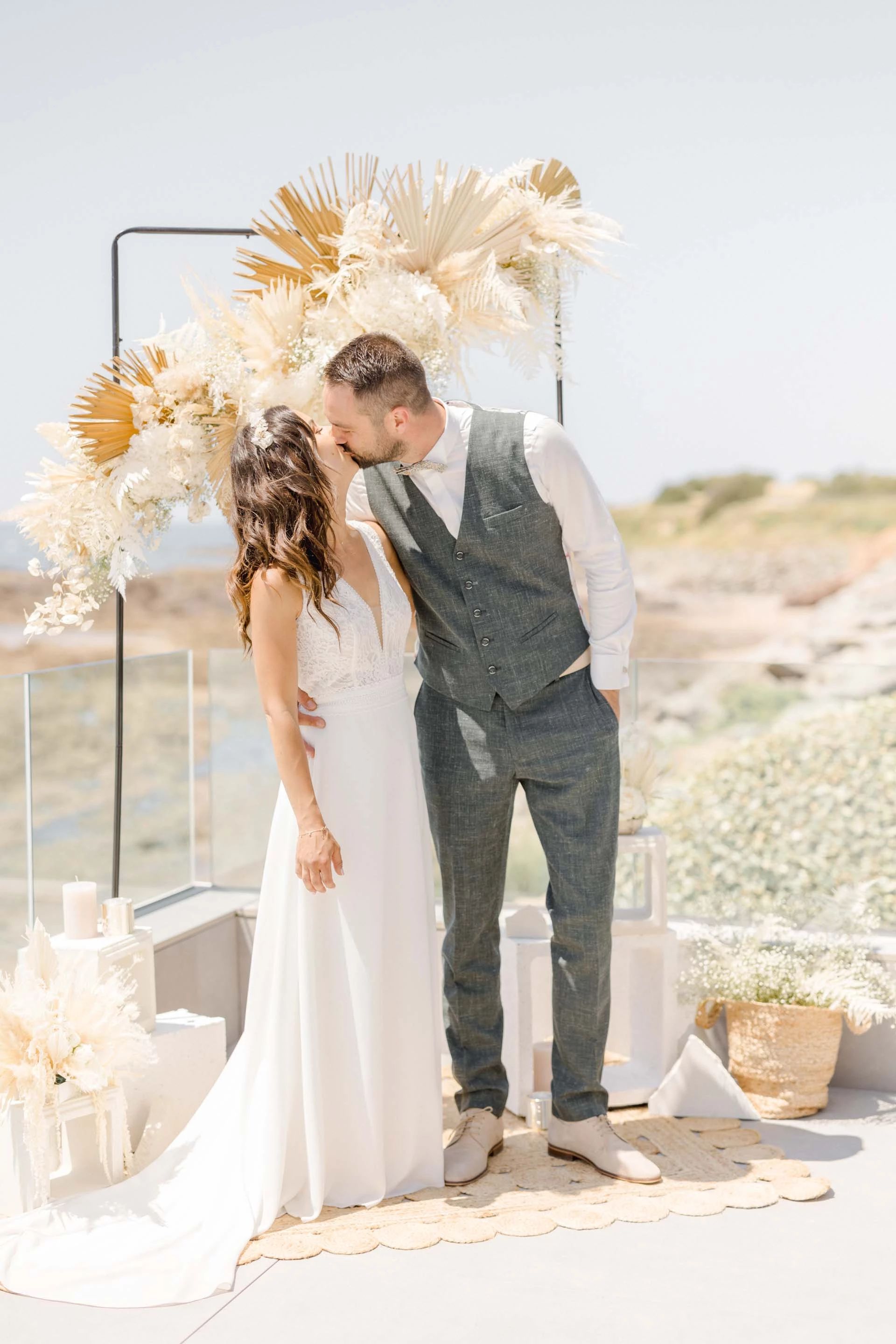 robe événement bonheur gris marron